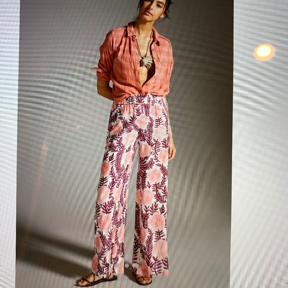 Anthropologie Pull-On Printed Pants NWT